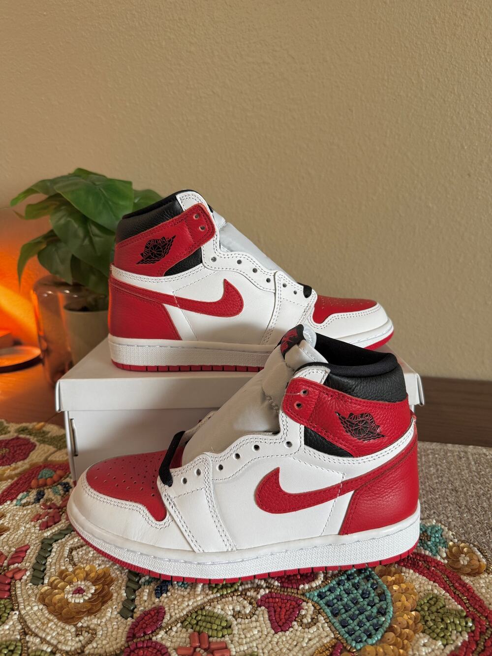 Jordan 1 Retro High OG Heritage White University Red Black Chicago 555088 161